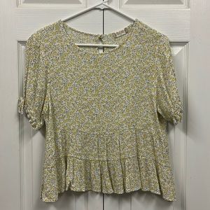 Altard state blouse with yellow flowers size M